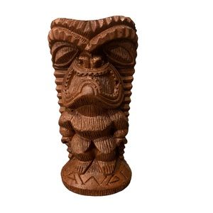 Vintage Coco Joes Made in Hawaii Hapa Wood Lucky Tiki Pomaikai